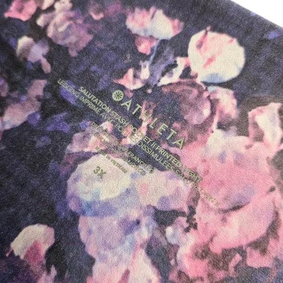 Athleta Salutation Stash Pocket ll Printed Tight, Plus Size, Floral, Size 3X - Picture 7 of 9